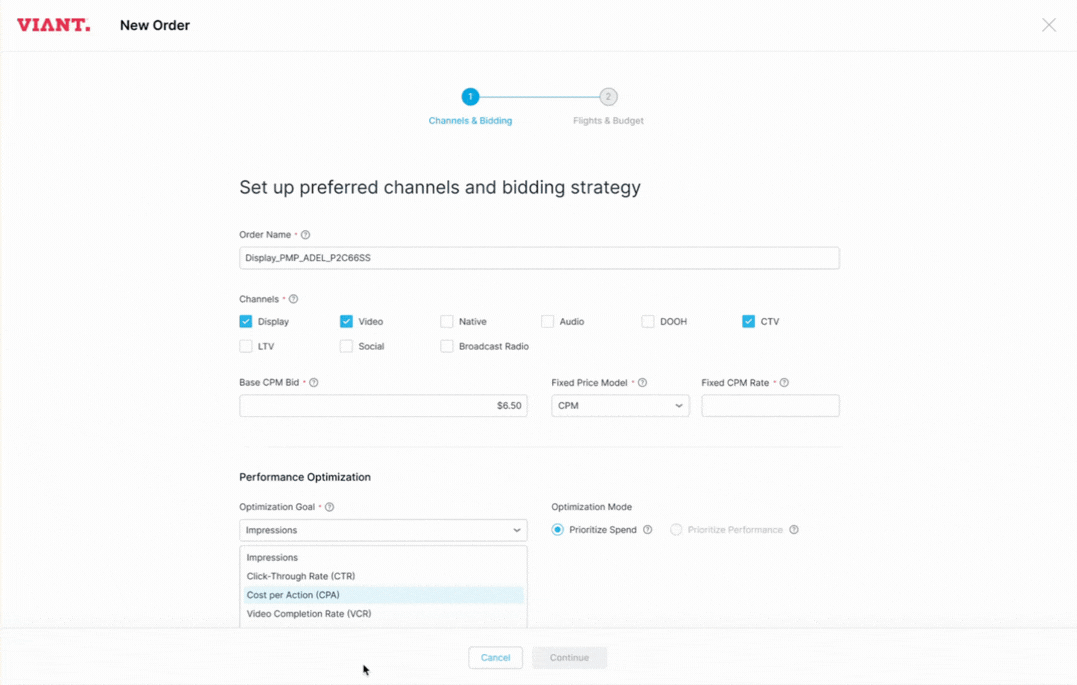 CPA configuration — original fragmented flow